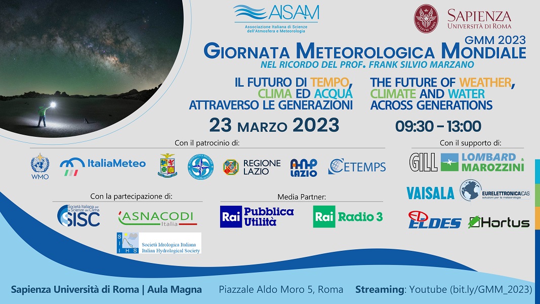 Giornata Meteorologica Mondiale 2023 nel ricordo del Prof. Frank Silvio Marzano