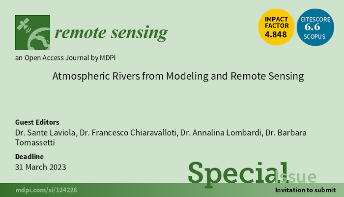 Special Issue “Atmospheric Rivers from Modeling and Remote Sensing”